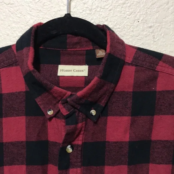 Hobbs Creek Men's Red & Black Buffalo Print Flannel. Good Condition. Size XL. - Picture 3 of 12